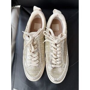 Dolce Vita Nicona Platform Woven Sneakers Silver